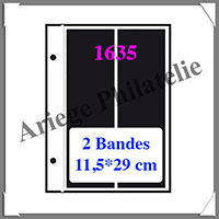 Pages FUTURA Plastique Transparent - C20 - 2 Bandes Verticales : 115x290 mm - Paquet de 5 Pages (1635)