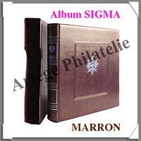 Reliure SIGMA - MARRON - FRANCE - Reliure avec Etui  (1711-7)