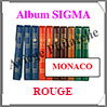 Reliure SIGMA - ROUGE - MONACO - Reliure avec Etui  (1729-6) Yvert et Tellier