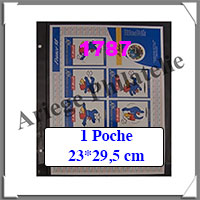 Pages FUTURA Plastique Noir - GIGA 1 - 1 Poche : 230x290 mm - Paquet de 5 Pages (1787)