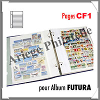 Pages FUTURA Carton Blanc - CF1 - 11 Bandes - Recto-Verso - Paquet de 5 Pages (1790)