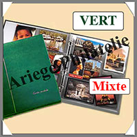 Album MIXTE pour CPA ou CPM - VERT - Standard - AVEC 15 Feuilles (2000-5)