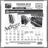 FRANCE - Jeu ALPHA - Anne 2016 - 2 me Semestre - Timbres Courants - Sans Pochettes (760056)