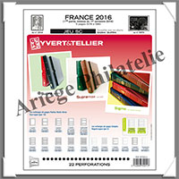 FRANCE - Jeu SC - Anne 2016 - 1 er Semestre - Timbres Courants - Avec Pochettes (870011)