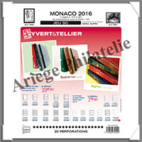MONACO - Jeu SC - Anne 2016 - Avec Pochettes (870020)